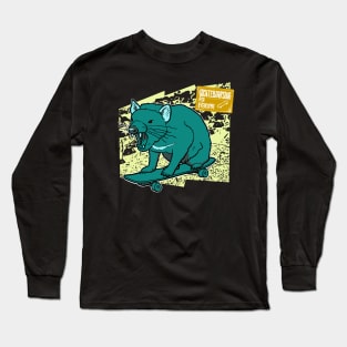 Tasmanian Devil Skateboarding Long Sleeve T-Shirt